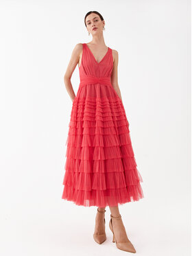 TWINSET TWINSET Sukienka koktajlowa 232TP2640 Różowy Regular Fit