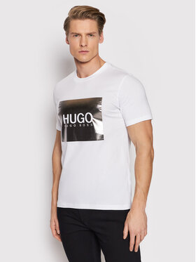 Hugo Hugo Marškinėliai Dolive_M 50463233 Balta Regular Fit