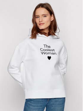 BOSS Boss Суитшърт Evalin_Vd 50452526 Бял Regular Fit