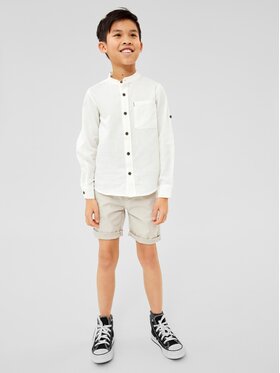 NAME IT NAME IT Πουκάμισο Fish 13200246 Λευκό Regular Fit