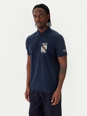 Aeronautica Militare Aeronautica Militare Тениска с яка и копчета 261PO1915UP00191 Тъмносин Regular Fit