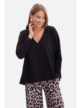 BeWear BeWear Bluzka b304 Czarny Baggy Fit
