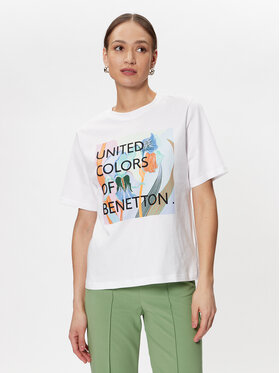 United Colors Of Benetton United Colors Of Benetton Tricou 3BL0D103K Alb Relaxed Fit