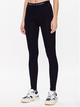 Tommy Hilfiger Tommy Hilfiger Legginsy UW0UW04524 Granatowy Slim Fit