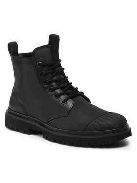 Calvin Klein Jeans Calvin Klein Jeans Kozaki Eva Laceup Boot Mid Ny YM0YM00833 Czarny