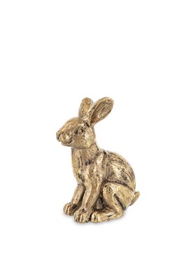 MIAhome MIAhome Figurka Dekoracja przycupnięty złoty królik 10,5x5x8 cm DORA Złoty