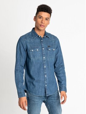 Lee Lee Koszula RIDER SHIRT Niebieski Regular Fit