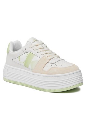 Calvin Klein Jeans Calvin Klein Jeans Sneakers Bold Flatf Low Lace Mix Nbs Sat YW0YW01308 Weiß
