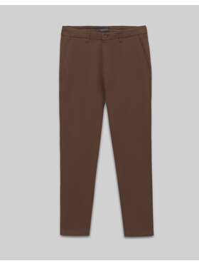 Borgio Borgio Spodnie materiałowe TAVOLETO_BR Brązowy Slim Fit