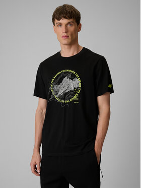 4F 4F T-Shirt TREKKING Czarny Regular Fit
