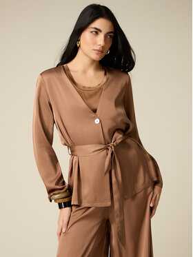 Oltre Oltre Marynarka R044R002356N012 Brązowy Regular Fit