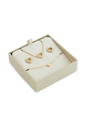 Guess Guess Komplekti kuuluvad käevõru ja rõngad JUBS05 075JW Kuldne