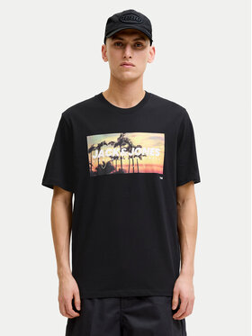 Jack & Jones Jack & Jones Tričko Indiana Tee 12288112 Čierna Regular Fit