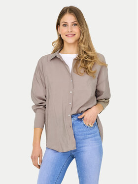 ONLY ONLY Koszula Zazima 15272523 Beżowy jasny Regular Fit