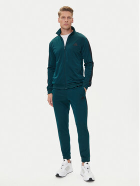 adidas adidas Trenerka Basic 3-Stripes JX5502 Zelena Regular Fit