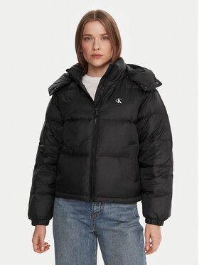 Calvin Klein Jeans Calvin Klein Jeans Пухено яке Essential LV047D501G Черен Relaxed Fit
