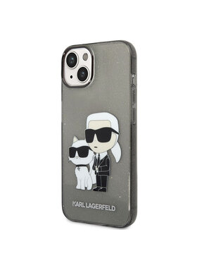 KARL LAGERFELD KARL LAGERFELD Etui na telefon IML Glitter NFT Karl & Choupette Czarny