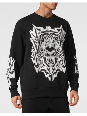 Plein Sport Plein Sport Longsleeve 4379 Czarny Regular Fit