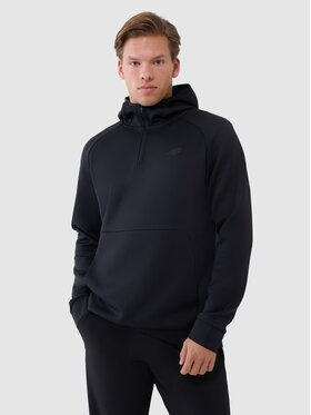 4F 4F Funkčná mikina 4FWSS25TFSWM457-20S Čierna Regular Fit