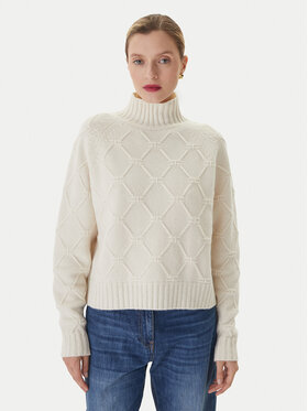 Elisabetta Franchi Elisabetta Franchi Sveter MK-55T-57E2 Krémová Regular Fit
