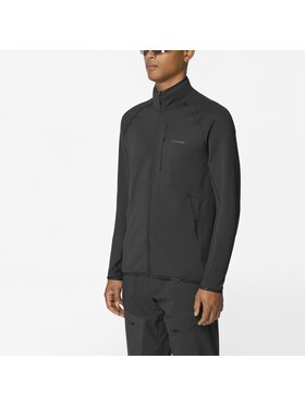 Salomon Salomon Bluza techniczna ESSENTIAL LIGHTWARM FZ Czarny Active Fit