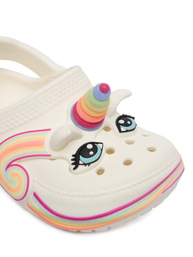 Crocs Crocs Παντόφλες Toddler Crocs Iam Unicorn Lights Classic Clog 212508 Λευκό