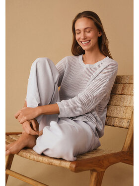 TATUUM TATUUM Sweter ARLES Fioletowy Classic Fit
