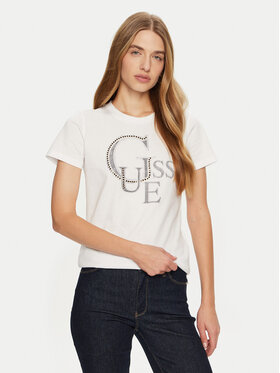 Guess Guess Tričko W4BI16 I3Z14 Biela Regular Fit