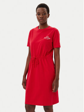 Tommy Hilfiger Tommy Hilfiger Rochie de zi WW0WW45529 Roșu Regular Fit