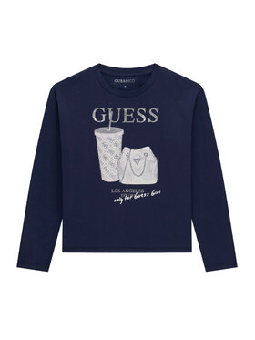 Guess Guess Μπλουζάκι J6BI24 K6578 Σκούρο μπλε Regular Fit