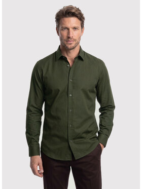Pako Lorente Pako Lorente Koszula P26WN-1X-029 Zielony ciemny Slim Fit