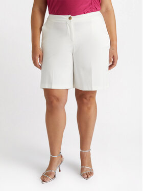 Fiorella Rubino Fiorella Rubino Pantaloncini di tessuto P090T005053N011 Bianco A-Line Fit