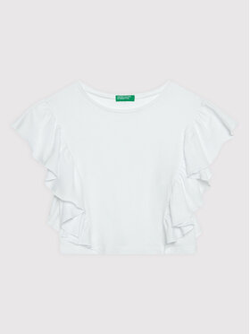 United Colors Of Benetton United Colors Of Benetton Μπλουζάκι 3F4JCH001 Λευκό Regular Fit