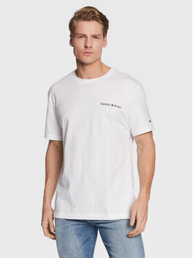 Tommy Jeans Tommy Jeans T-shirt Linear Back Logo DM0DM15678 Blanc Regular Fit