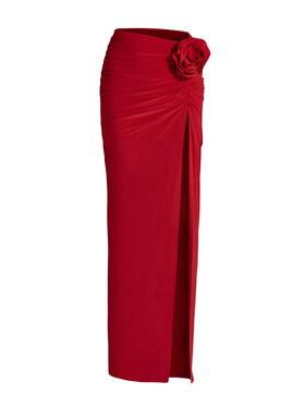 sax35th sax35th Spódnica maxi ROSA Czerwony Slim Fit