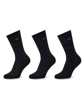 Calvin Klein Calvin Klein Sada 3 párů dámských vysokých ponožek 701219848 Černá
