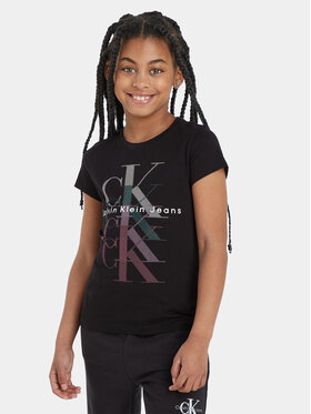 Calvin Klein Jeans Calvin Klein Jeans Majica Monogram Repeat IG0IG02263 Črna Slim Fit