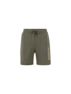 Alpha Industries Alpha Industries Szorty Alpha Puff Print Short Zielony Regular Fit