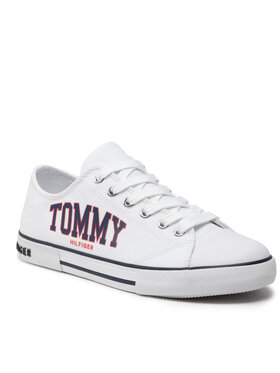 Tommy Hilfiger Tommy Hilfiger Trampki Low Cut Lace-Up Senaker T3X4-32208-1352 S Biały
