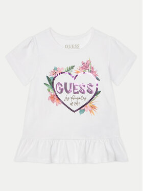 Guess Guess Тишърт K5GI10 K6YW4 Бял Regular Fit
