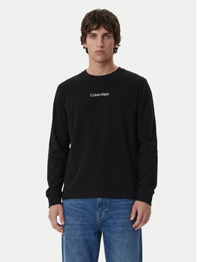 Calvin Klein Calvin Klein S dlhými rukávmi Standard Logo LV04LD232G Čierna Relaxed Fit