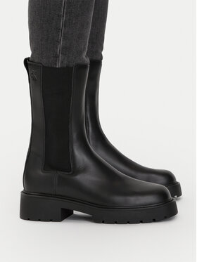 Calvin Klein Calvin Klein Členková obuv s elastickým prvkom Chunky High Chelsea YW0YW01909 Čierna