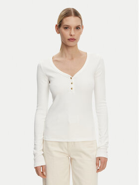 Tommy Hilfiger Tommy Hilfiger Блузка Henley WW0WW43905 Білий Slim Fit