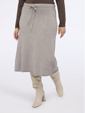 Fiorella Rubino Fiorella Rubino Gonna midi 1600E000045N022 Écru A-Line Fit