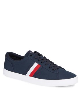 Tommy Hilfiger Tenis Superge Iconic Vulc Stripes Mesh FM0FM05072 Mornarsko Modra