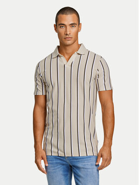 Lindbergh Lindbergh Tricou polo 30-404259 Bej Slim Fit