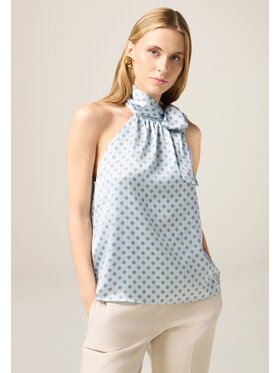 Oltre Oltre Bluzka 2037J000802N0R4 Turkusowy Regular Fit