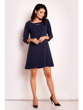 Infinite You Infinite You Sukienka codzienna M111 Granatowy Basic Fit