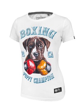 PITBULL PITBULL T-Shirt Koszulka damska Lil'Champ S Biały Regular Fit
