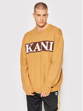 Karl Kani Karl Kani Sveter Retro Block Knit 6020314 Hnedá Regular Fit